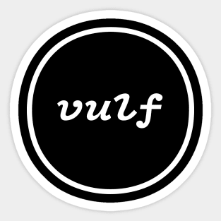 Simple Vulf Vulfpeck Minimalist Design Sticker